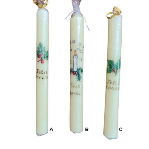 Pack de 3 Velas de Feliz Navidad