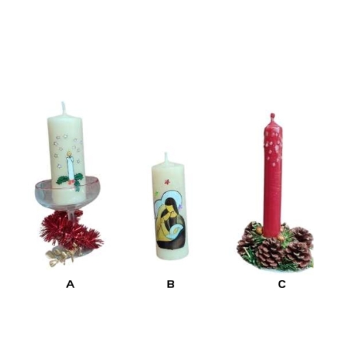 Velas de feliz  Navidad sobremesa 
